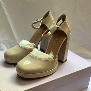 Madden Girl Unaa Bone Patent Heels 🦴
